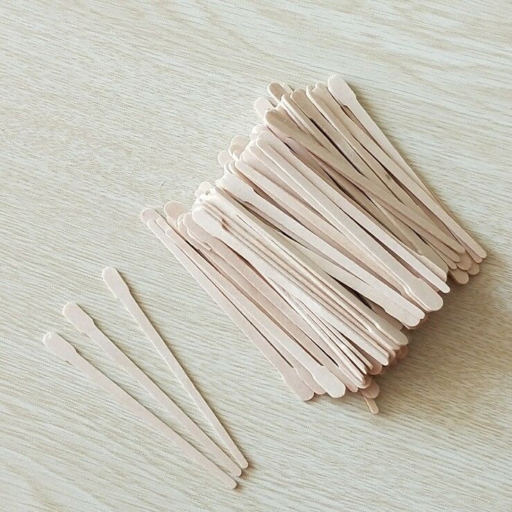 Biodegradable удаление волос тела воском шпатель/деревянный воск для бровей шпатель 3,5 дюйма 100 шт./пакет