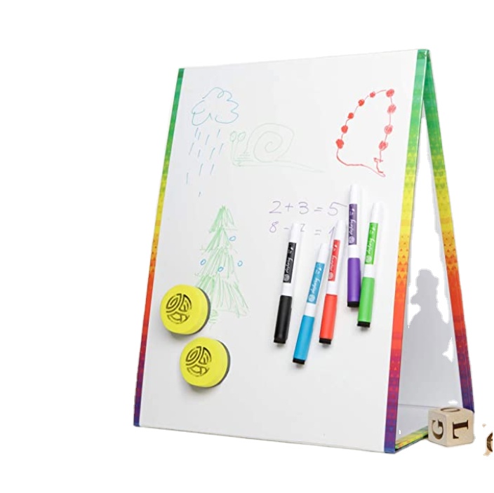 Foldable Portable Magnetic desktop writing drawing board Dry erase Boards Double sided for kids Adults