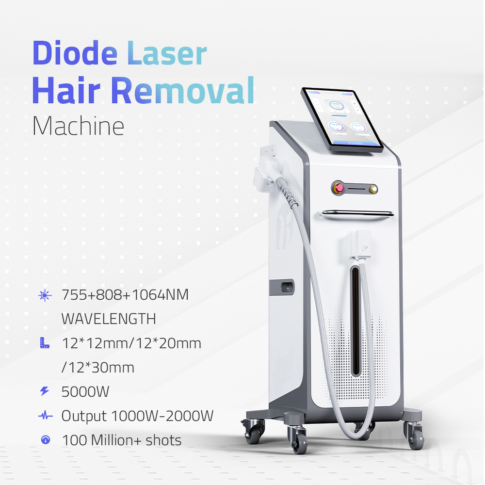 Professional Depilation 810 Medical Equipment 10Bar Hair Removal Laser Machine