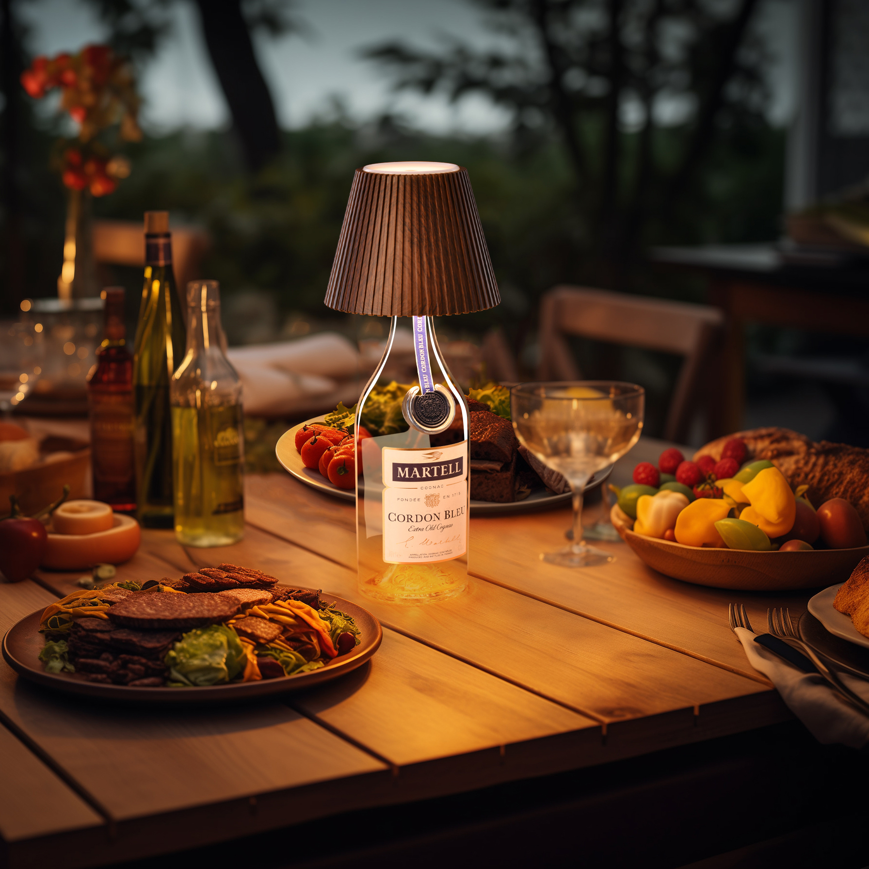 New Arrival retro style bottle lamp 3 grade brightness night light rechargeable led table lamp