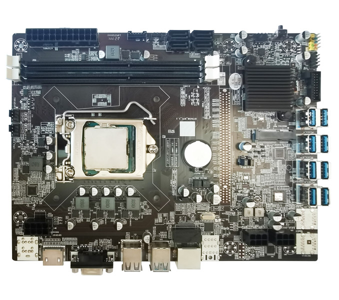 B75 USB Поддержка 8 видеокарт LGA1155 DDR3 Материнская плата с процессором