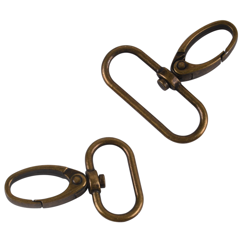 Ivoduff Antique Brass Swivel Snap Hook Oval Snap Hook with Various Size