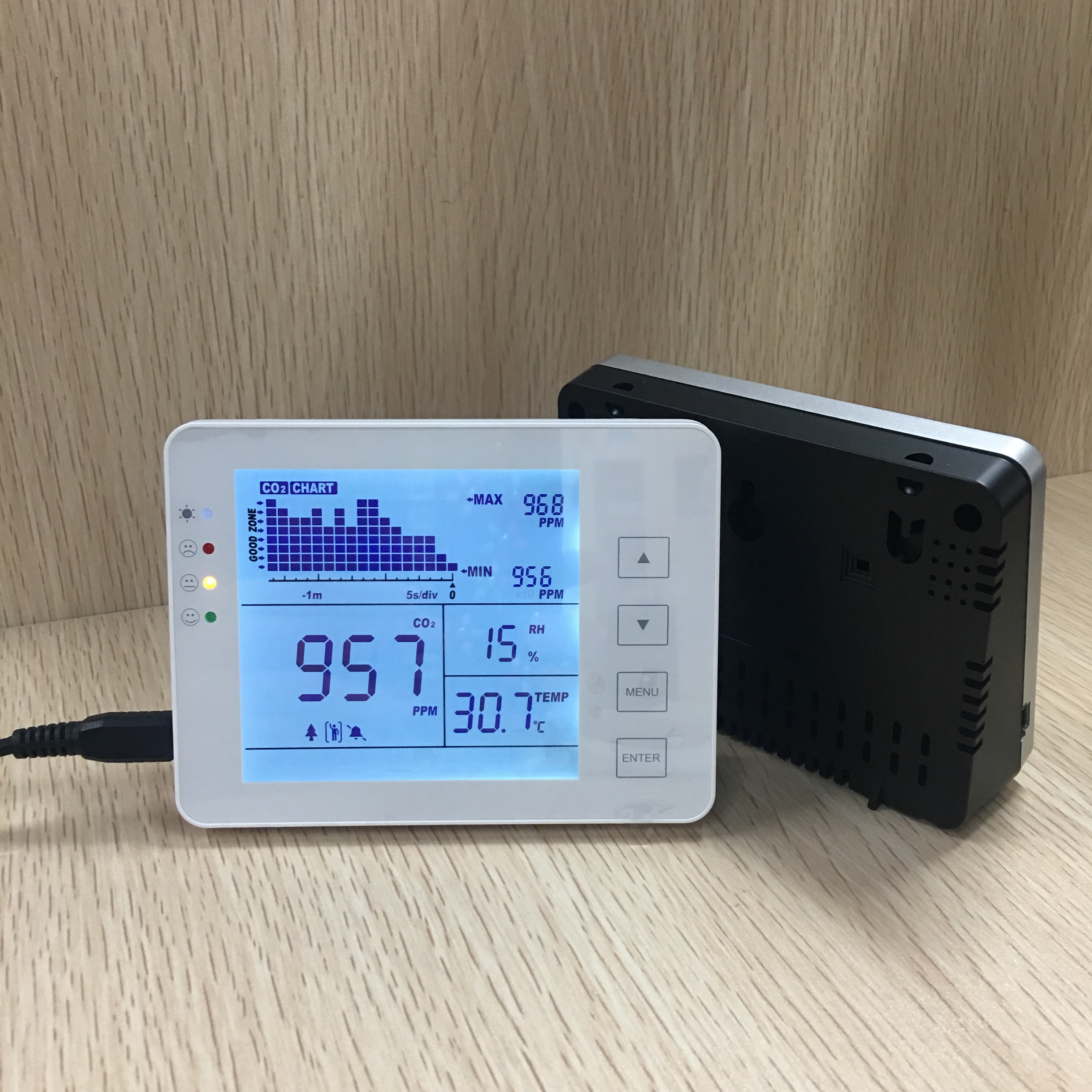 USB/батарея качества воздуха CO2 монитор для углекислого газа температуры и влажности воздуха качество CO2 метр