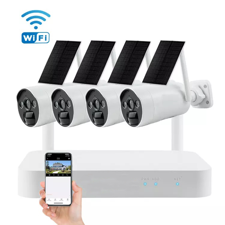 2023 новейшая 4ch 3mp солнечная батарея камера wifi Беспроводная система мини Солнечный wifi NVR комплект