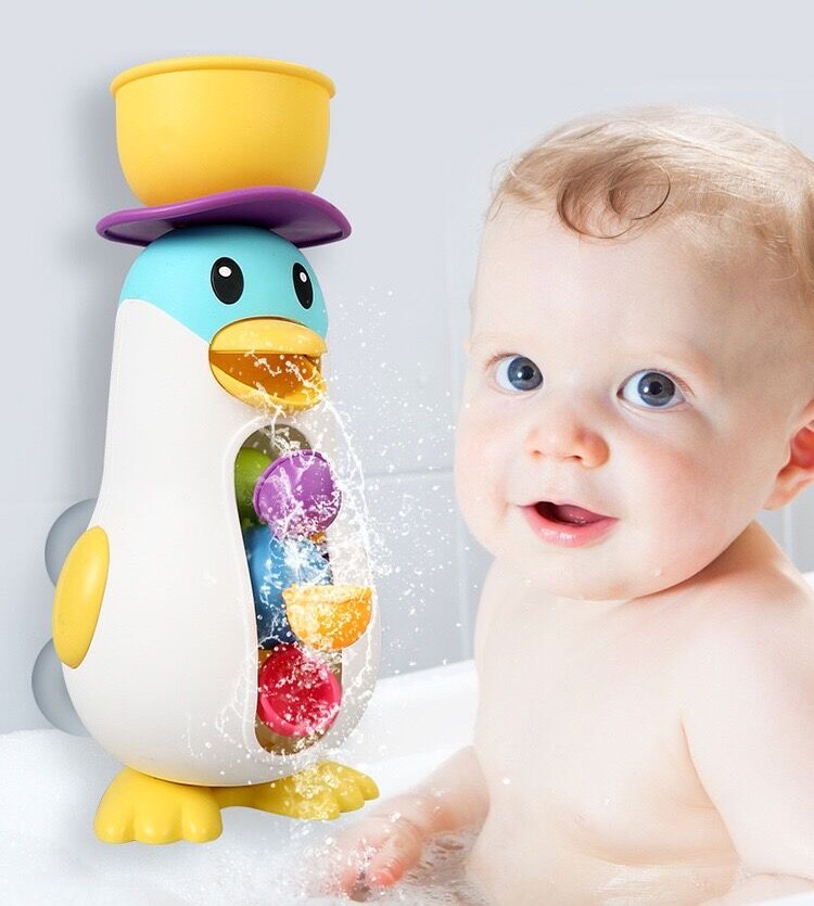 Konig Kids Hot Sell Bath Toy Animal Penguin Bathing Play Spray Water Bathroom Cartoon Baby Toys