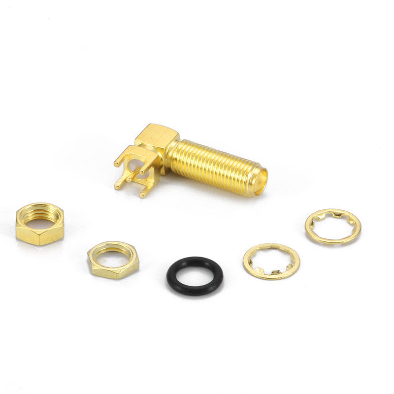 SMA-KWE Right Angle PCB Mount Solder SMA Female Connector