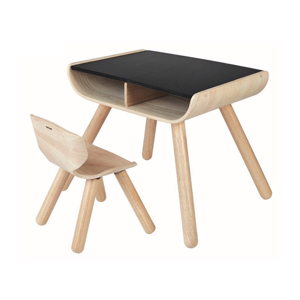 Hot Sales Baby furniture Environmentally Friendly Kids Table&Chair Set Kids Table Chair with two openings
