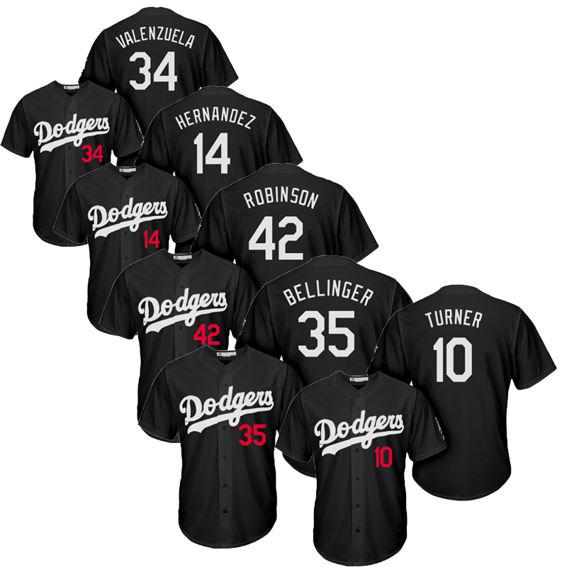 Бейсбольная форма Los Angeles Dodger, бейсбольная форма 34 valenzuela 14 hernanoez 42 дюймов, Робинсон 35, Джерси bellinger с индивидуальной вышивкой