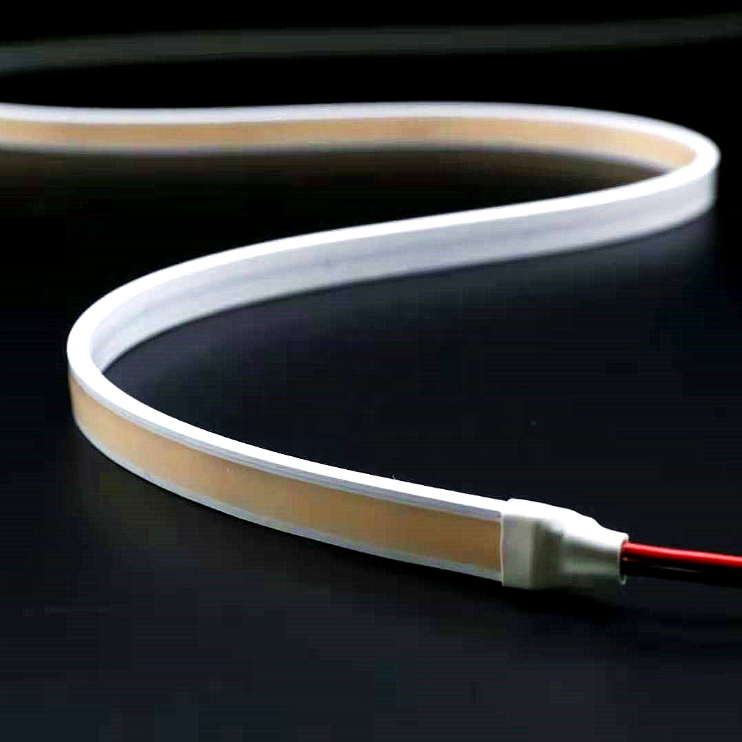 Ультра тонкий силиконовый Опаловый диффузор IP67 Водонепроницаемый 480led/m декоративная светодиодная лента COB полоса света с неоновым светом
