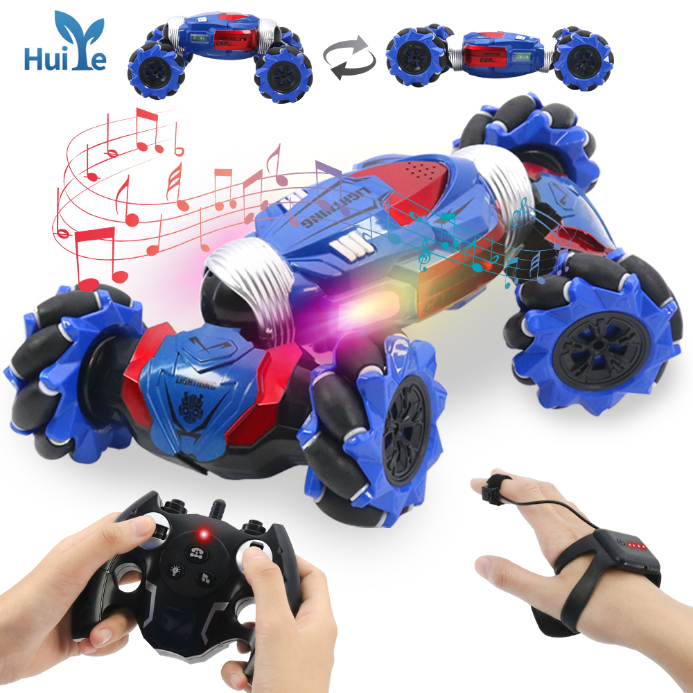 Huiye rc cars stunt car toy gesturing sensing stunt deformation electric remote control hand gesture rc car vehicle off road