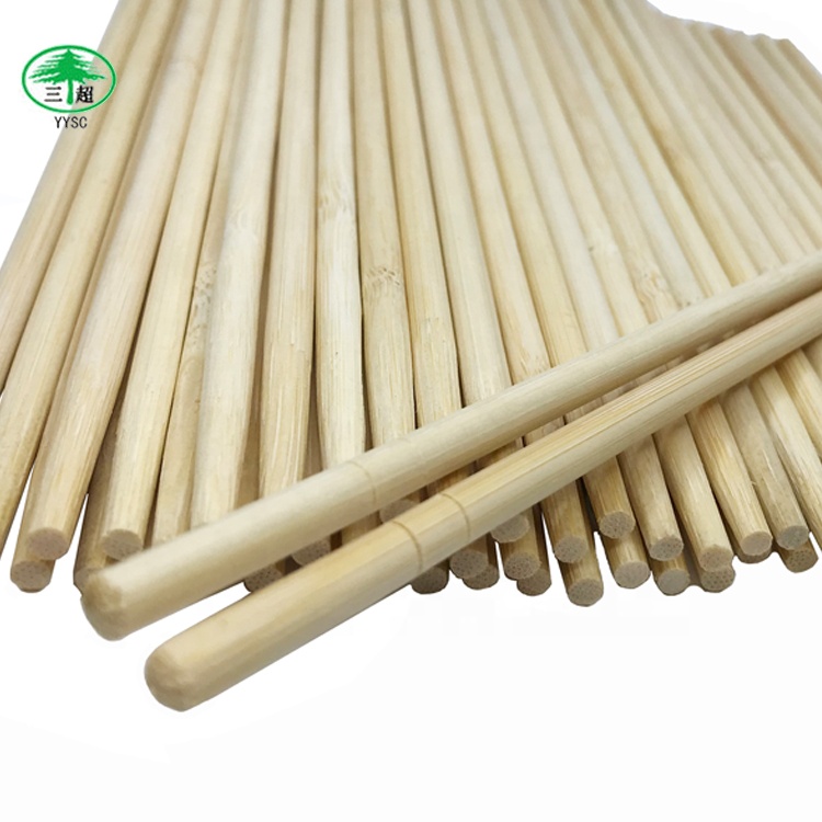 Eco-friendly 200 mm round shape disposable bamboo chopsticks