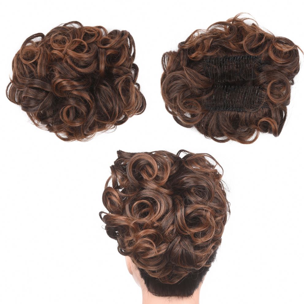 Bun Messy Hair Bun Curly Chignon Synthetic Hairpiece For Women Hair Combs Clip in Hair Extension