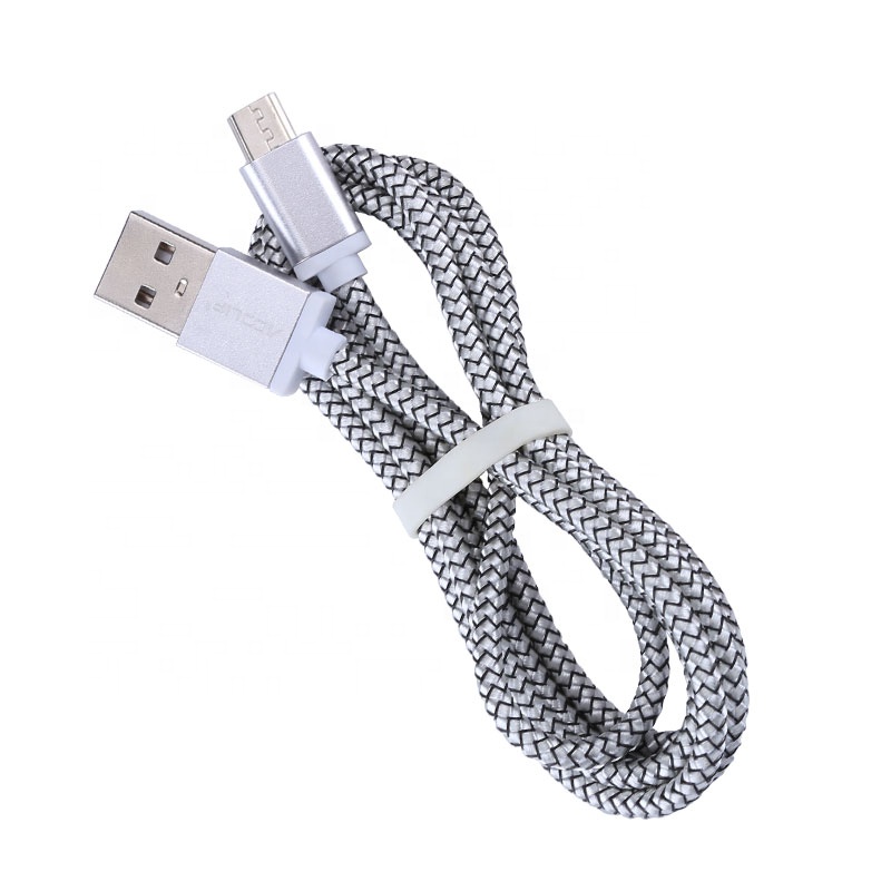 Плетеный нейлоновый USB-кабель для зарядки и синхронизации данных оптом