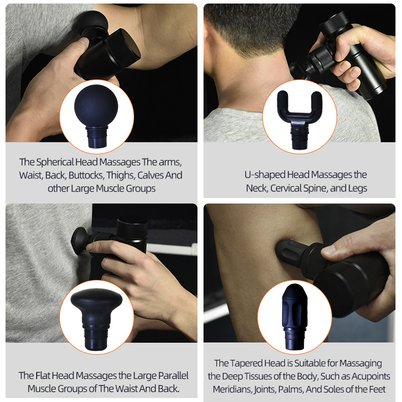Massage Gun Dropshipping Pistolet Masajes 30 Speed 4 Heads Massageador Masajeador Facial for Athletes Lcd Electric Massager 2021