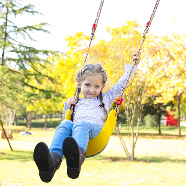 New Outdoor Garden Playground Tree Kids Toy Swing Chair Set Toddler Indoor Gate Single Plastic Hanging Swings Seat for Children