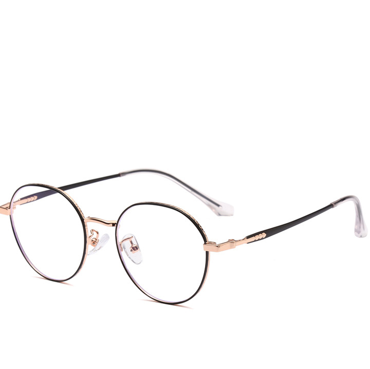 Eyeglasses 2021 Retro Metal Frame Blue Light Blocking Reading Glasses
