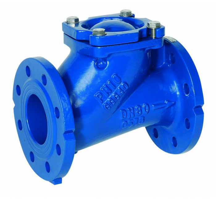 DN500 PN16 Cast Iron Body Rubber ball check valve