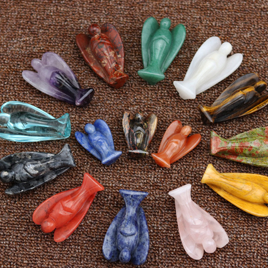Hot Sale Products Natural Stone 1.5inch Natural Crystal Angel Crystal Crafts