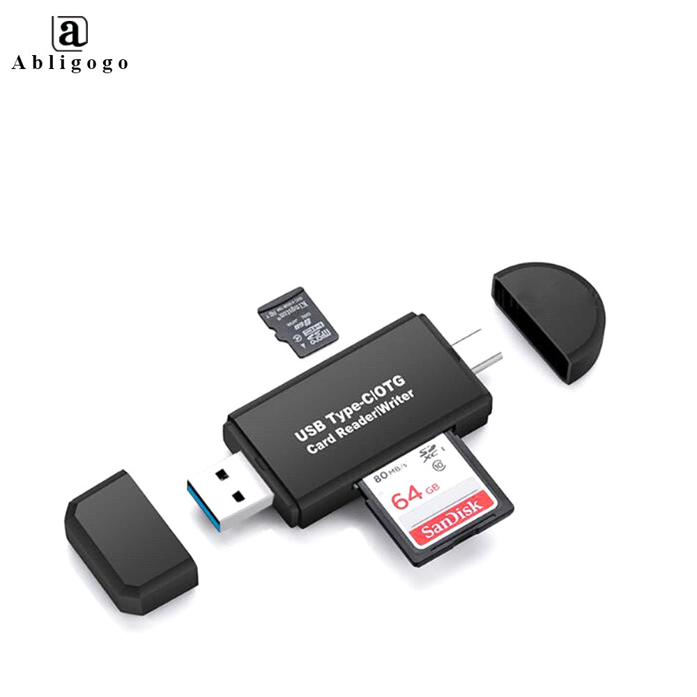 2 в 2 USB 3,0 type c Универсальный TF/SD кардридер для смартфона компьютера