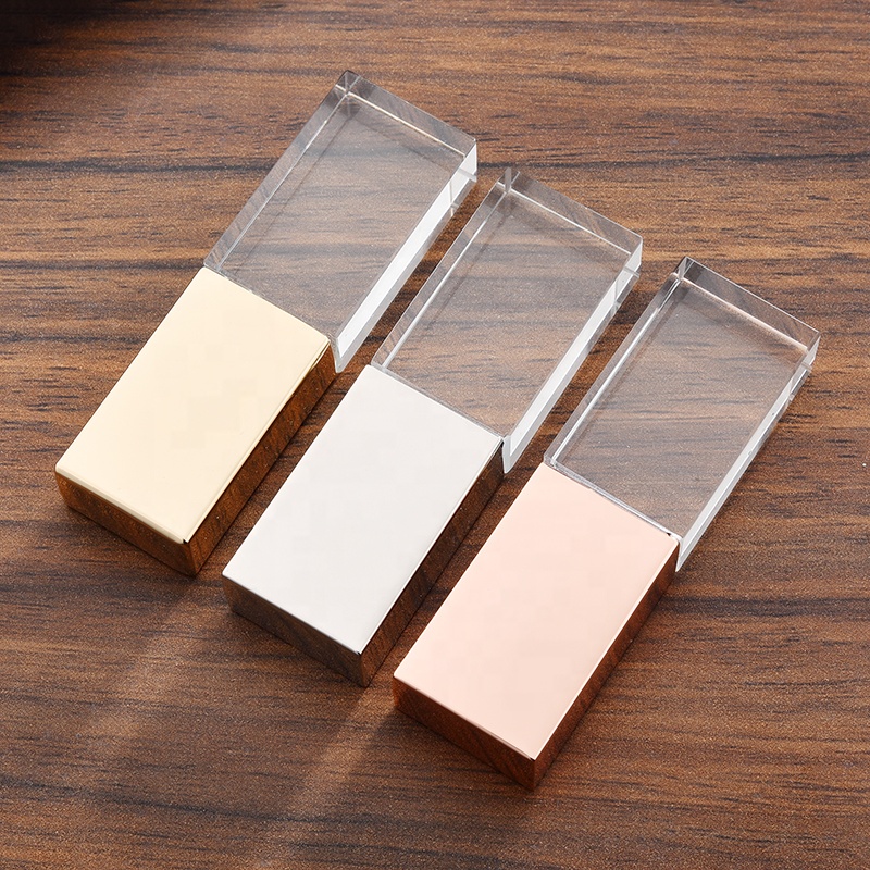 Custom 3D Laser Logo Cle USB 2.0 3.0 crystal usb flash drive 2gb 4gb 8gb 16gb 32gb 64gb 128gb 256gb usb with LED Light