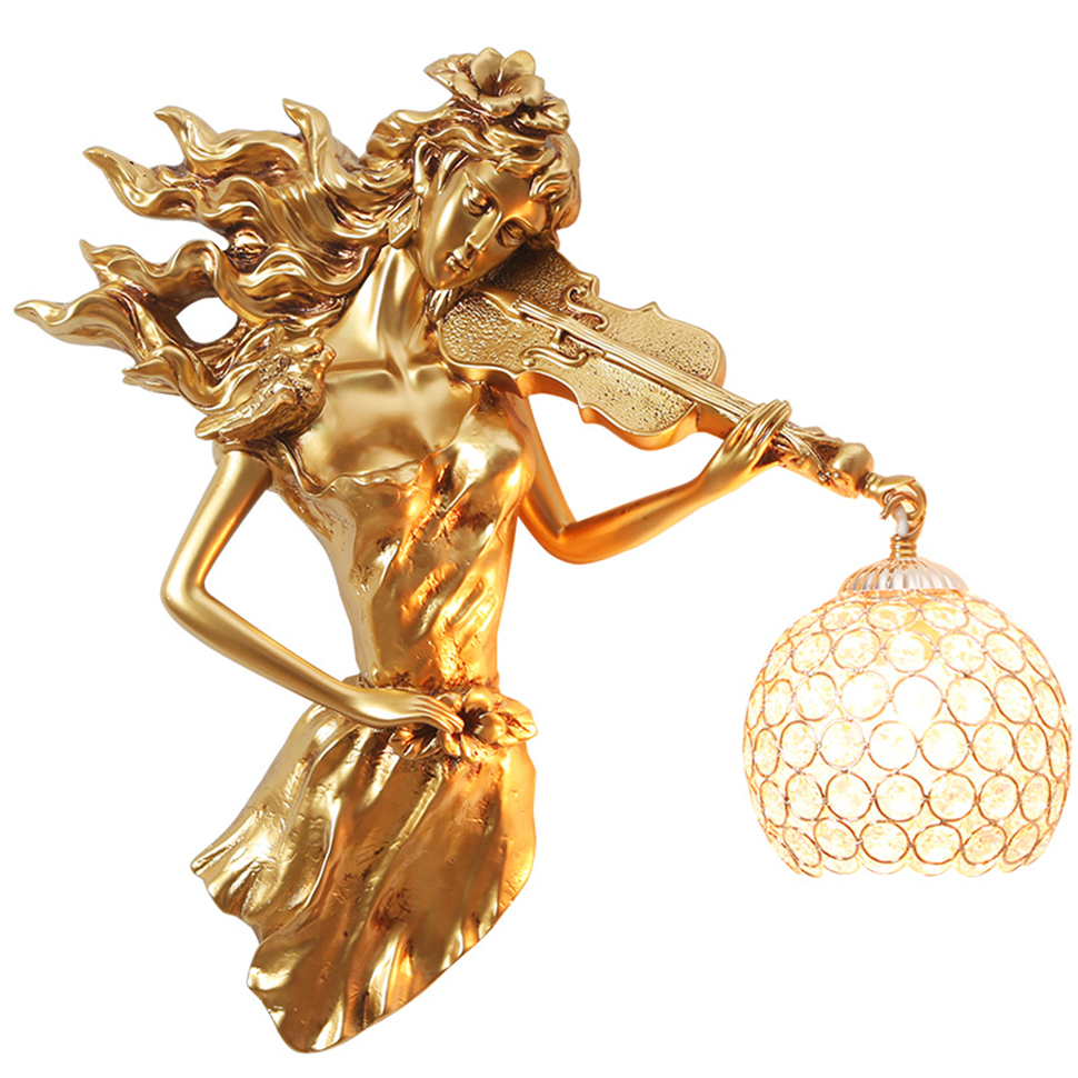 Nordic Luxury Gold LED Wall Lamps for Bedroom Crystal Decor Lamp Living Room Bedroom Wall Light Home Indoor Lighting Vanity Lamp