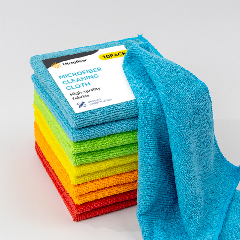 Hot Selling Microfiber Cleaning Cloth Warp Knitted Towel 30*30cm 40*40cm 300gsm Car Microfiber Cloth Car Kitchen Cloth