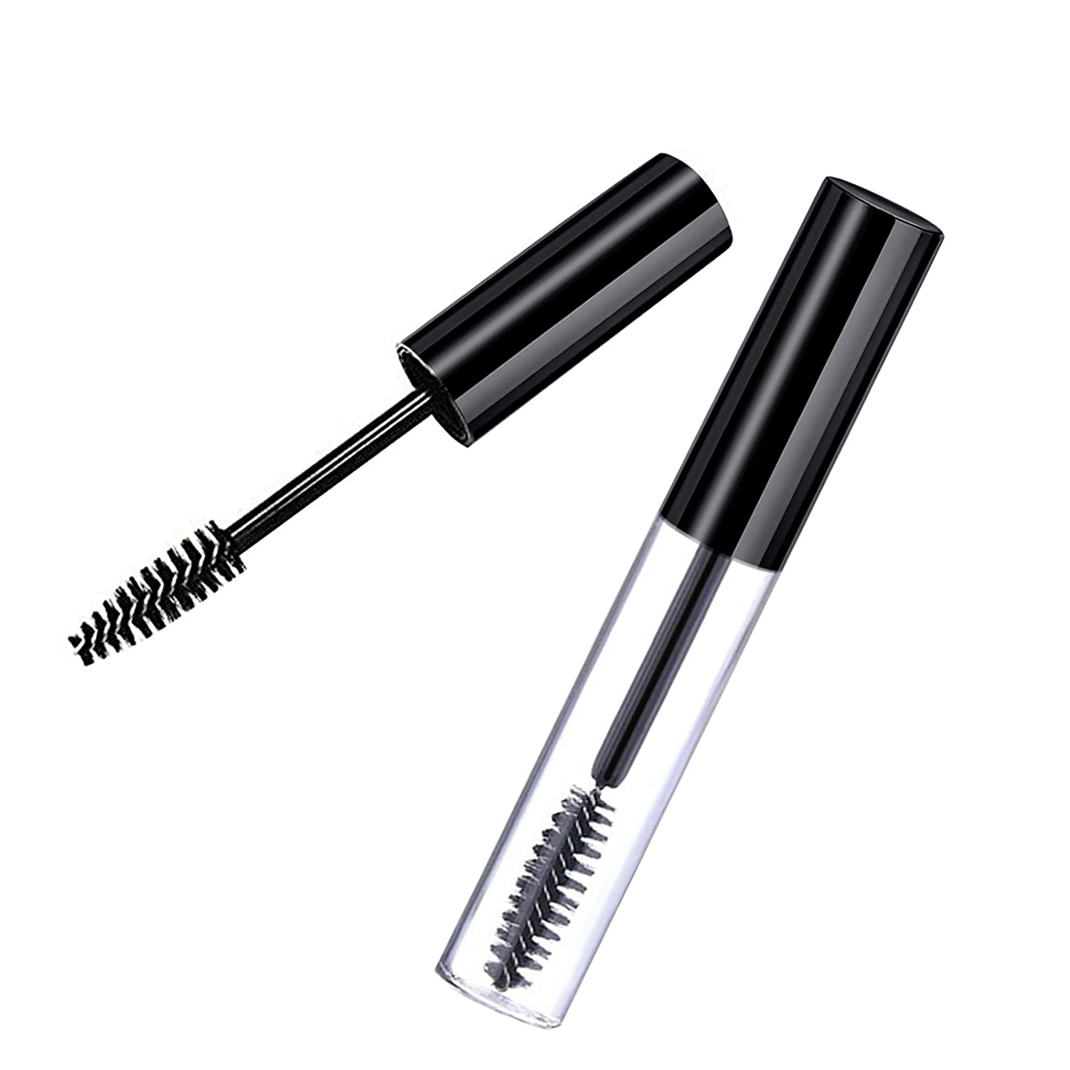 Empty Black DIY plastic Mascara Tube 10ml With Black Eyelash Wand, Rubber Inserts and Funnels