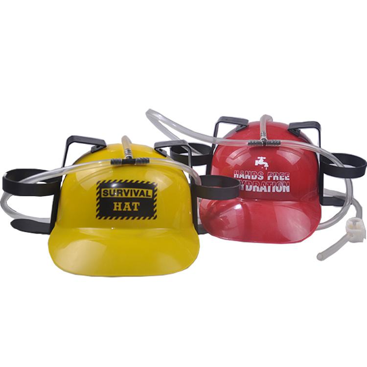Creative Party Decrations Straw Can Holder Custom Beer Helmet Drinking Hat Beer Drinking Hat Beer Hat