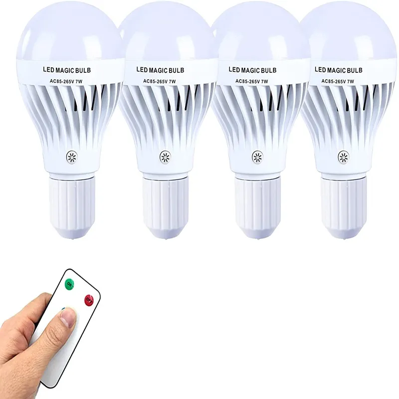 Rechargeable Led bulb 7W Emergency Light with Remote Controller and E27/E26/B22 Battery Emergency Bulb for Home Outdoor