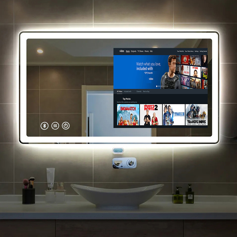 Оптовая продажа, домашнее зеркало с сенсорным экраном для отеля, IP65, водонепроницаемое, индивидуальное, волшебное зеркало для ванной комнаты, android, умное зеркало