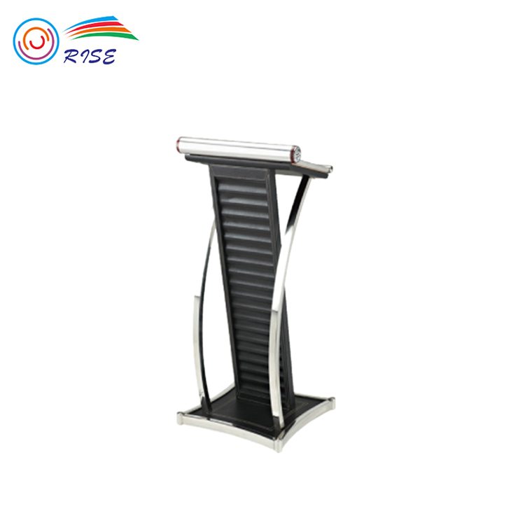 Modern Design Custom Size Wooden / Stainless Steel Hotel Lectern Pulpit Podium Rostrum