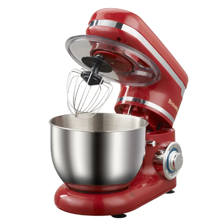 Kitchen Food Cake 5kg Mini LED light 6-Speed Tilt-Head Whisk 1200w stand mixer with Dough Hook, Wire Whip & Beater