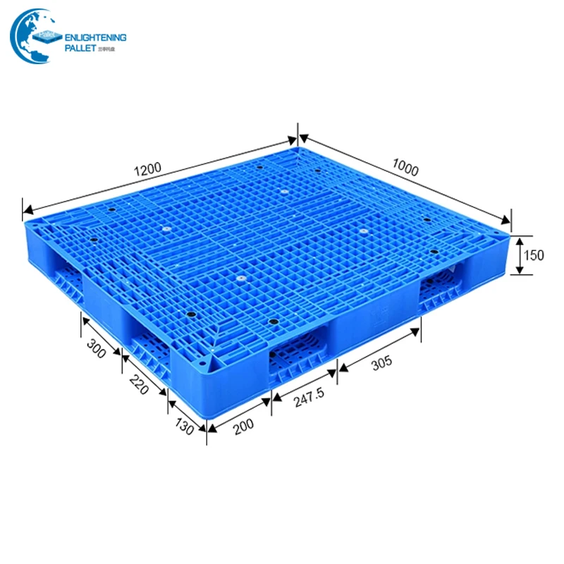 1250*1120*150mm Vented Double Slide Recycled plastic Pallets Price