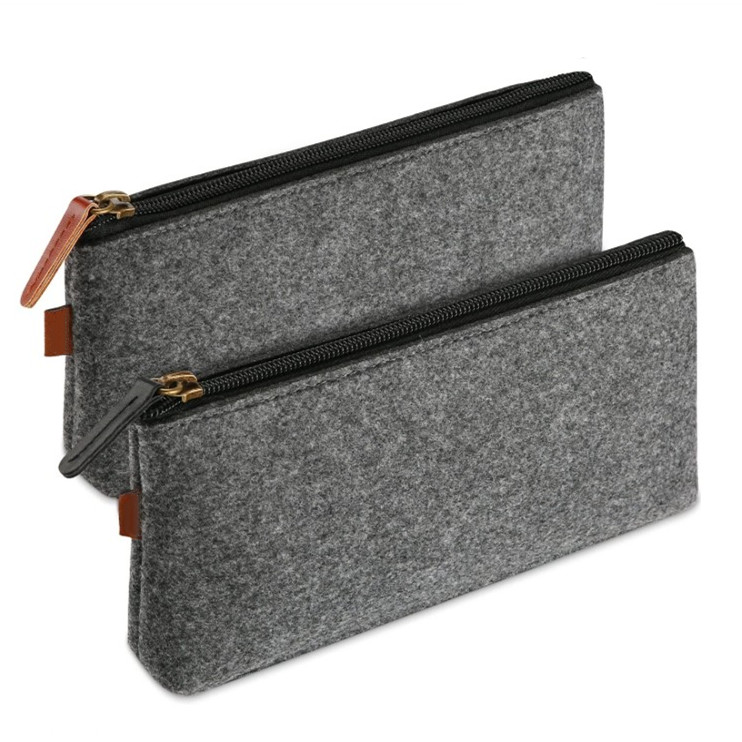 Felt Students Stationery Pouch Zipper Bag Pencil Bag