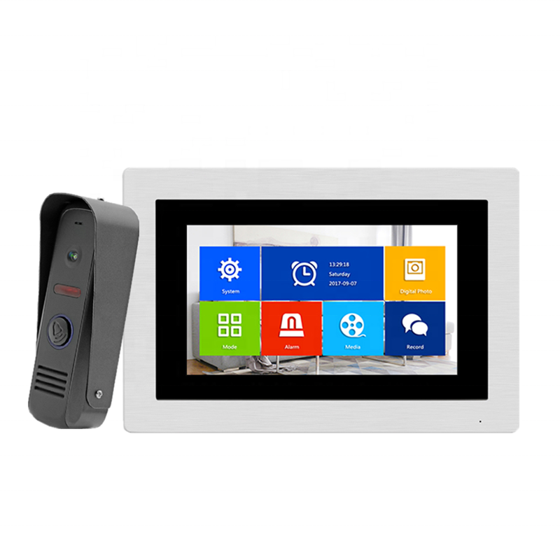 Popular MP4 Playing IR LEDs door intercom system for Villa House