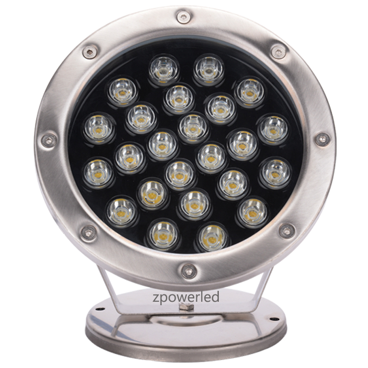 IP68 водонепроницаемый DMX RGBV + 4 провода управления 24 Вт цветной светодиодный подводный фонтан для фонтанов