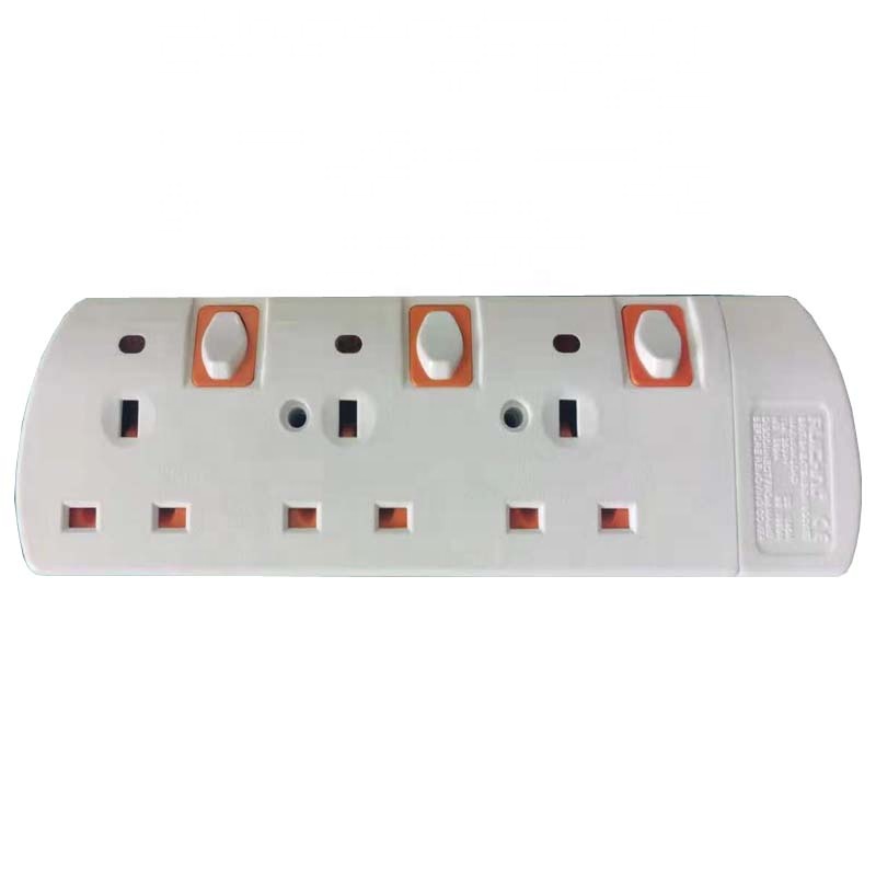 UK 3 way power socket, USB extension socket plug adapter