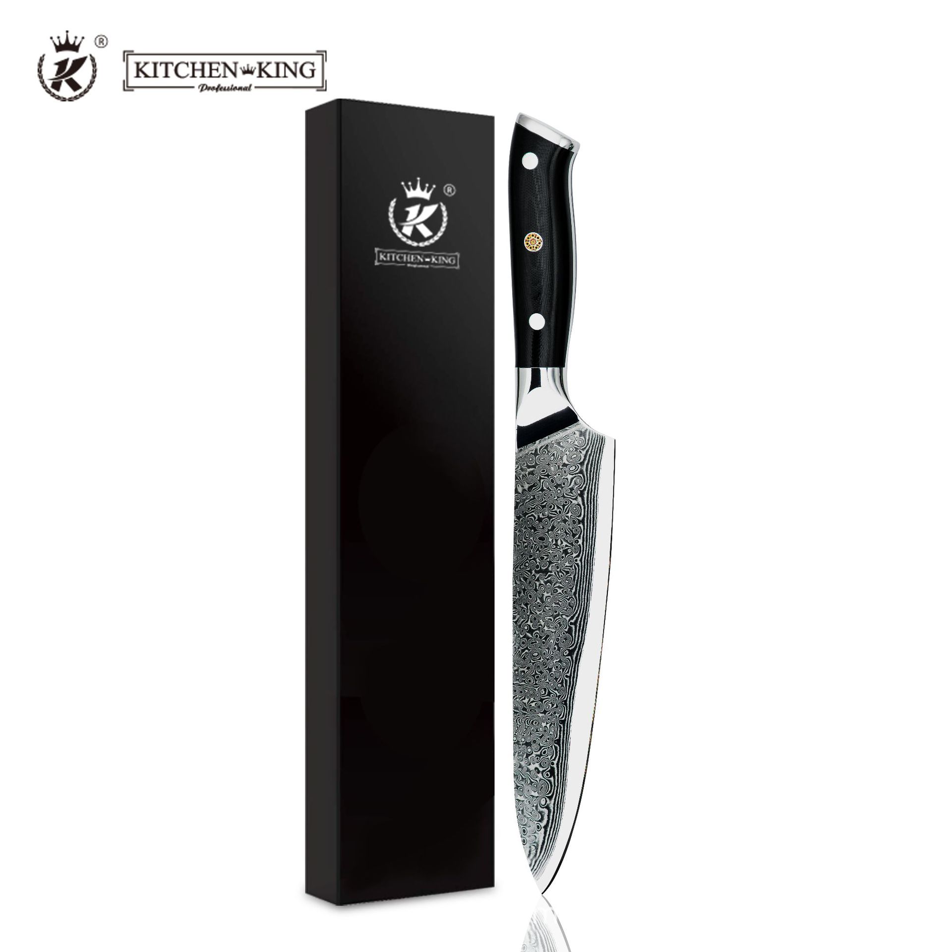 8 inch Chef Knife Set Japanese Damascus Steel Cutting Fishing Meat Kitchen Knives with G11 Handle