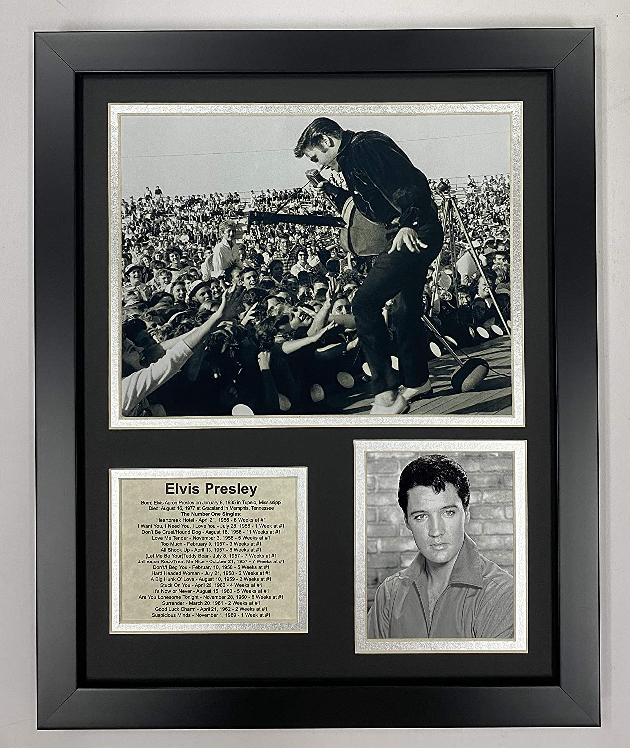 ZOOYA Legends Never Die Elvis Presley Realizando Live Coleccionable | Foto Enmarcado Collage Decoracion de Arte de Pared - 12