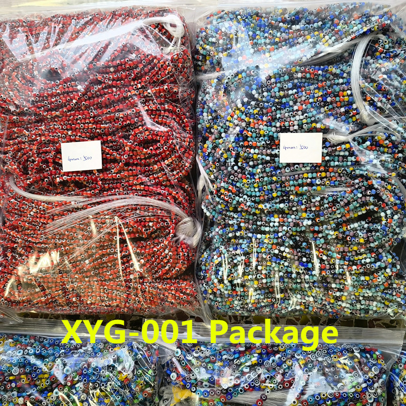 8mm Round Glass Beads Loose Evil Eye Beads Jewelry Making