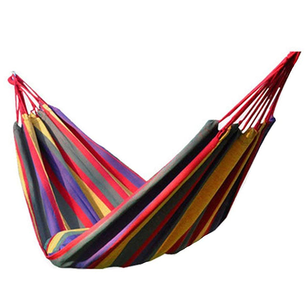 Colorful Multifunctional Cotton Fabric Portable Travel Hammocks Camping Hammock