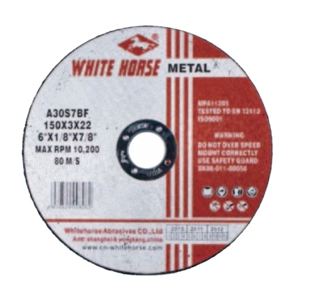 White Horse Best Seller Industrial Grade Metal Cutting Disc Abrasive Wheel With 2 Fiberglass