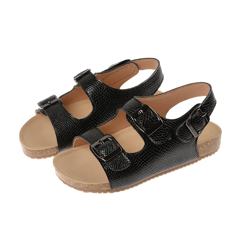 The most popular hot selling high quality flat sandals for girls leisure cork foot bed beach bow sandals