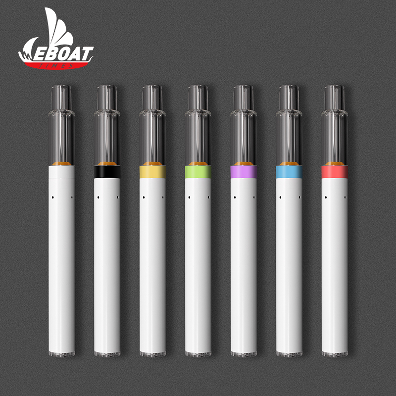 High Quality EBOAT Cbd Oil Vape Pen Full Glass Cartridge 1ml 510 Cbd Vape Pen with Glass Mouthpiece
