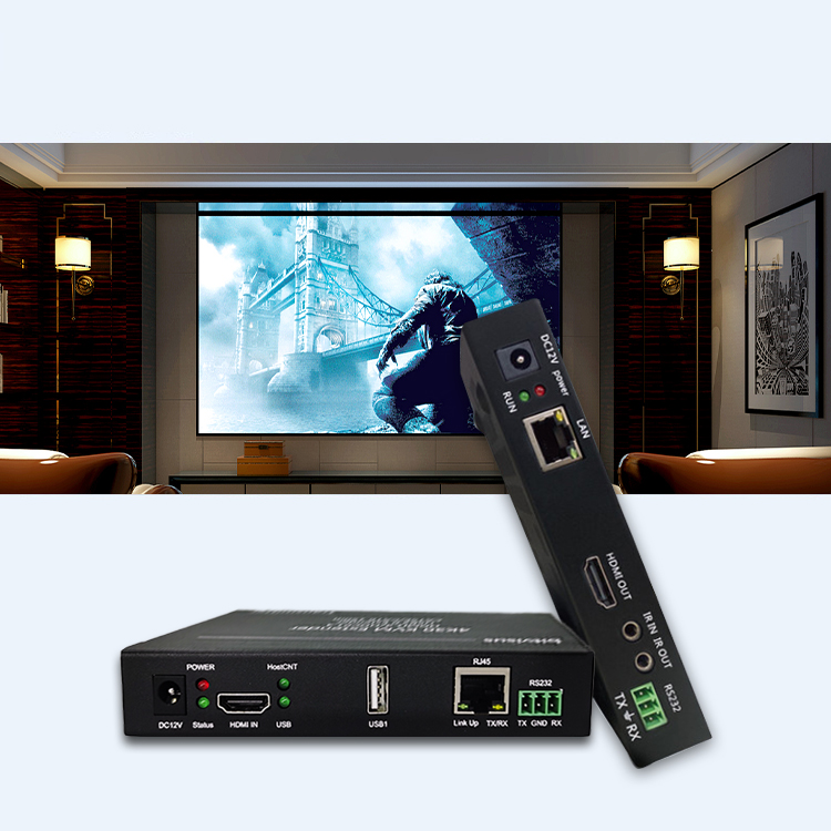 Профессиональный удлинитель kvm ip Cat5e HDCP 1,4 для обучения EDID 4K USB2.0 100m hdmi