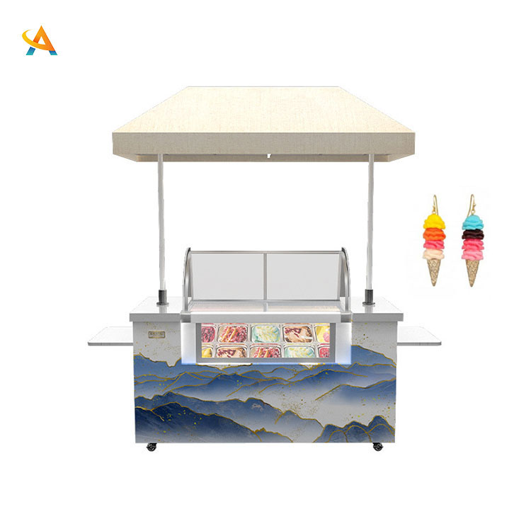 Новый дизайн 2021, итальянский Gelato bike, мороженое, уличная мобильная витрина для мороженого, морозильные камеры, торговая тележка для улицы