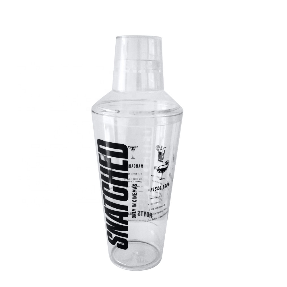 750ml plastic cocktail shaker set