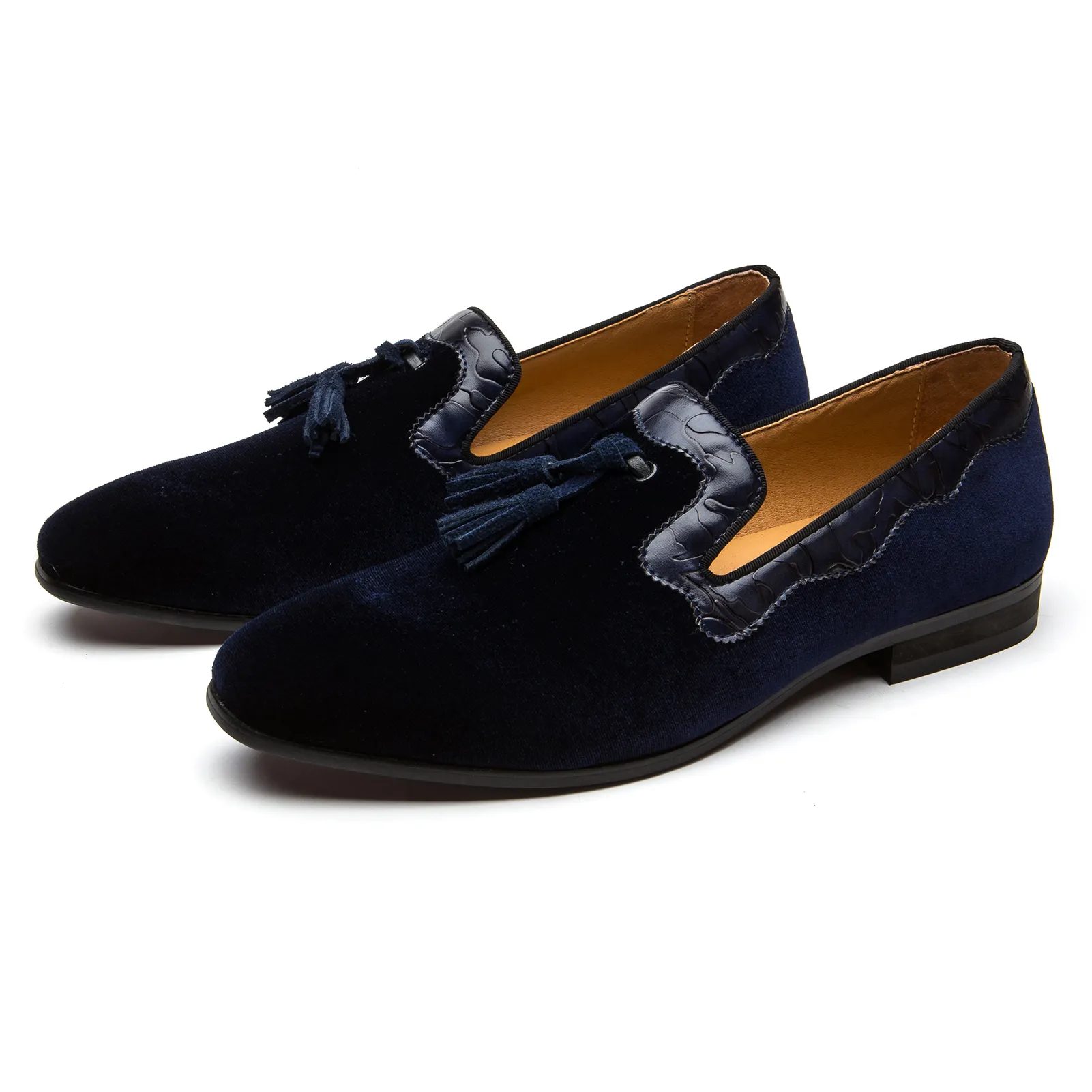 Men Loafer Shoes Cushioned Comfort Slip-On Men Dress Shoes Oxford