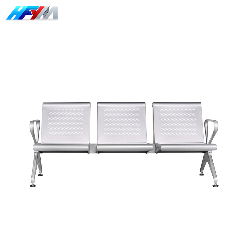 Waiting Chairs 3 Seater Railway Station Bench Waiting Chairs Metal Frame Airport Waiting Chair For Public Area