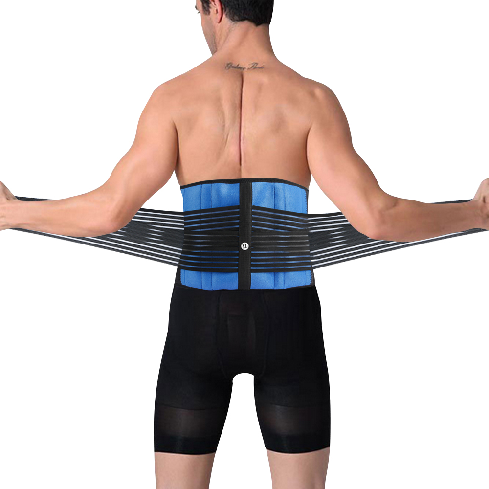 wholesale neoprene double pull lumbar spinal brace belt lower back support waistband